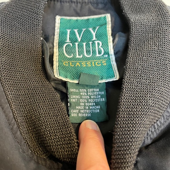 Bomber Jacket Ivy Club Vintage Zip Jacket Mens Size XXL Racer Classic Iconic - Picture 4 of 11